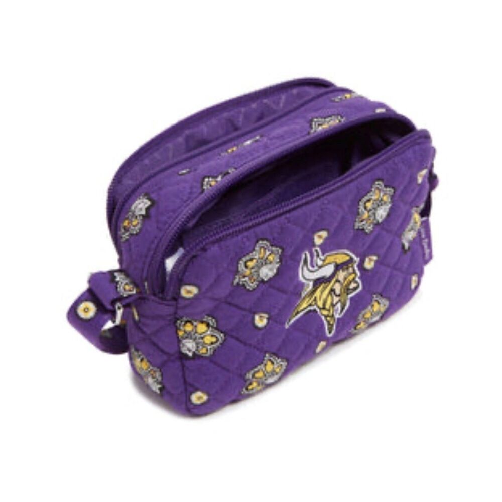 Vera Bradley Minnesota Vikings NFL RFID Small Stadium Crossbody Bag NEW